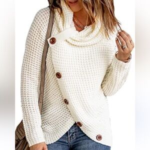Crossover wrap Boho style sweater